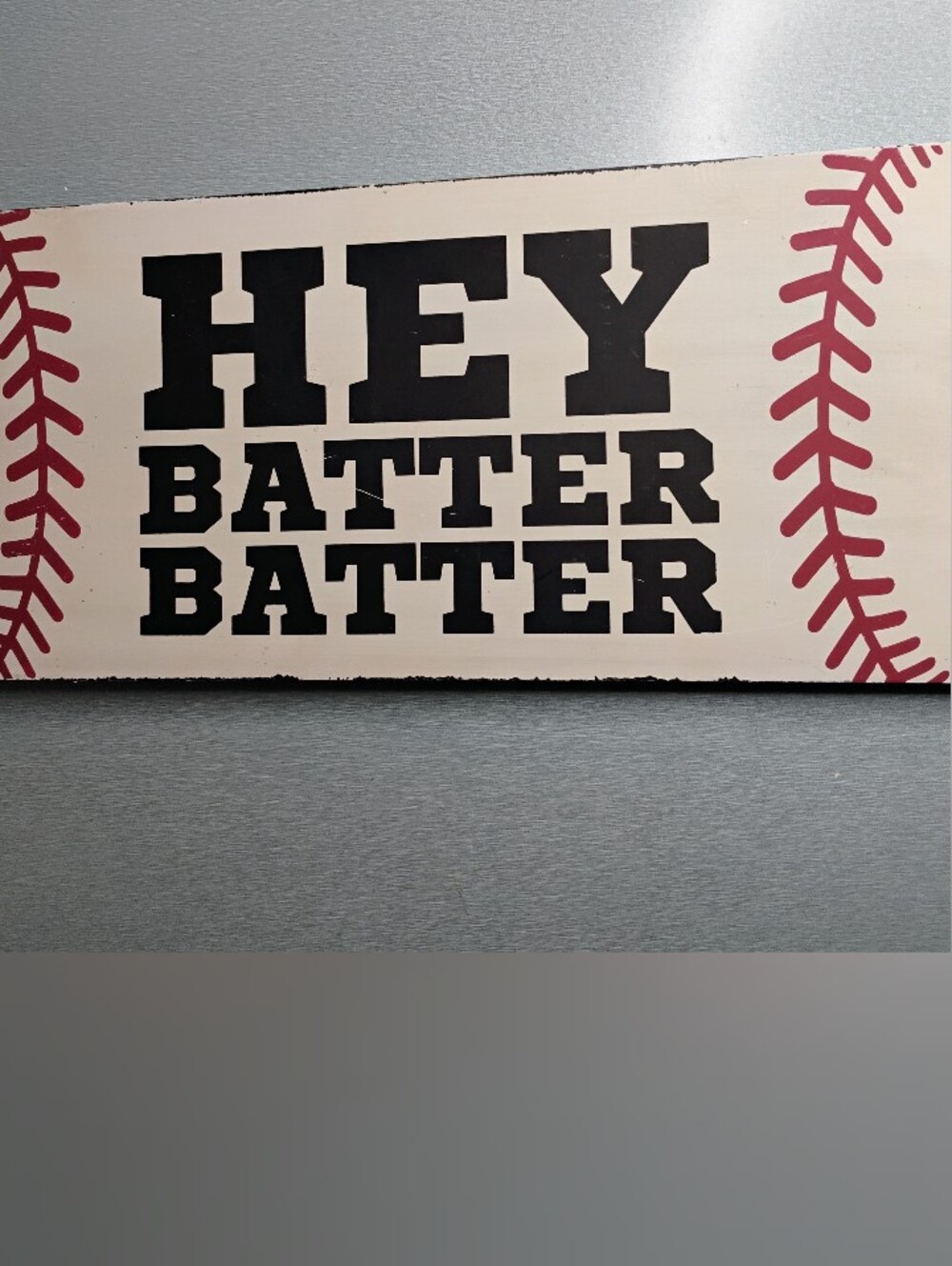 Wood Baseball Sign